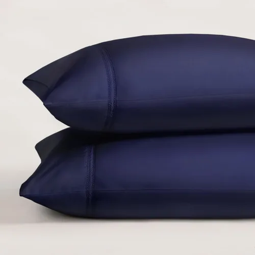 Vista 5 de Pure Parima Yalda Pillowcase Set – 100% Certified Egyptian Cotton, Double-Hem Stitch (Black, Standard)
