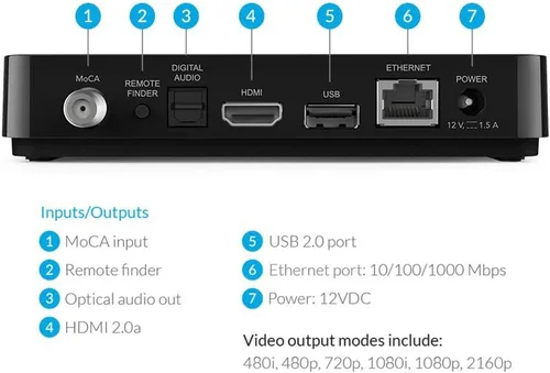 Vista 2 de TiVo MINI VOX Reproductor multimedia de transmisión, 4K UHD, con control remoto por voz! (TCDA95000)