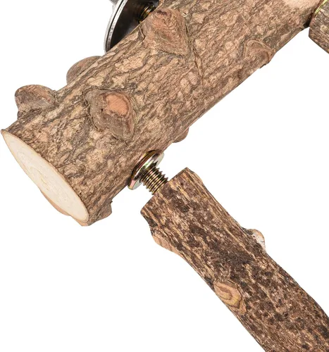 Vista 8 de Perca de escalera para pájaros para jaula de madera natural para pájaros, soporte de perca, juguete para masticar