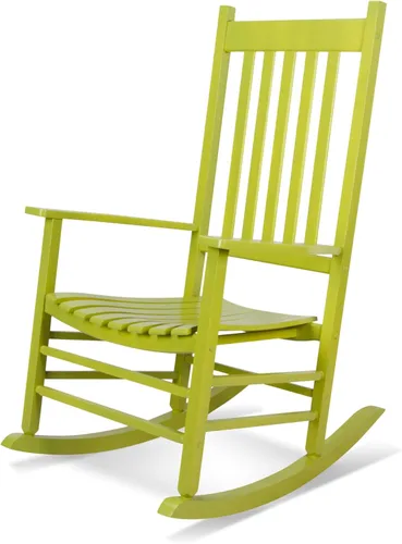 Vista 10 de Shine Company - Balancín para porche estilo Vermont, Silla mecedora de madera de respaldo alto, Aruba