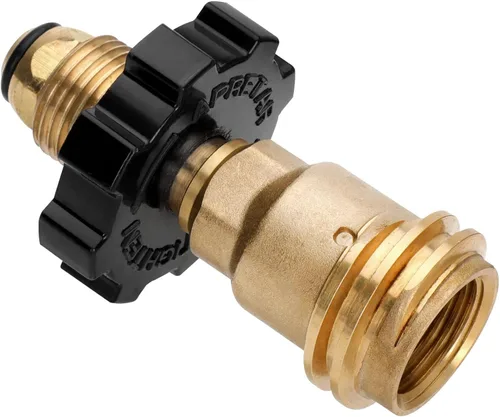 Adaptador de tanque de propano Aekops de 100 libras, adaptador universal POL para tanque de propano que convierte POL a QCC1, adaptador de tanque LP