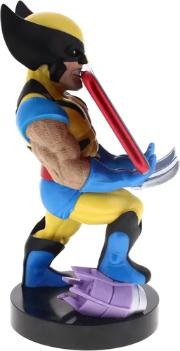 Vista 7 de Exquisite Gaming Cable Guy soporte para teléfonocontrolador, Marvel Wolverine, incluye un cable de carga de 4 pies, estatua de PVC resistente y base