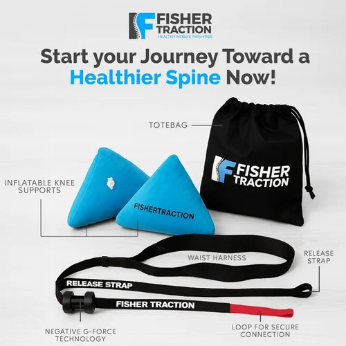 Vista 6 de Dispositivo de descompresión de la espalda baja – Tracción lumbar para descompresión espinal – Liberación de correa de estiramiento patentada