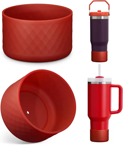 Vista 21 de Airboat Actualización 2 Piezas Protector de Silicona Boot Bumper para Stanley Quencher Adventure 40oz 30oz 20oz Vaso Térmico, Funda Protectora