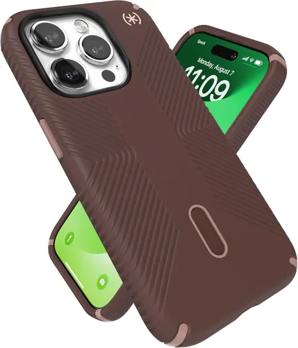 Vista 7 de Speck Funda MagSafe para iPhone 15 Pro, protección contra caídas y cámara, ClickLock antideslizante, compatible con carga inalámbrica, se adapta a