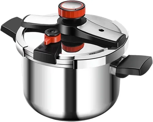 Olla a presión de acero inoxidable, utensilios de cocina de acero inoxidable 304 con tapa de fácil apertura y cierre, funciona en todas las cocinas