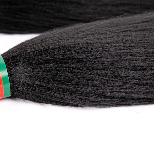 Vista 4 de RUN SHUI Cabello trenzado preestirado, extensiones de cabello trenzado Kanekalon, cabello trenzado ombré preestirado, trenzado de ganchillo