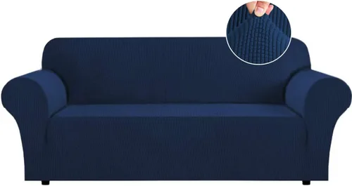 Vista 32 de Funda elástica para sofá Flamingo P de alto estiramiento, funda antideslizante para sofá de 3 cojines, protector lavable para muebles con mascotas