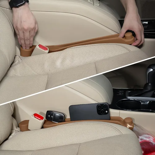 Vista 17 de Givifive Juego de 2 Rellenos de Espacios para Asientos de Automóvil, Espuma Suave Multifuncional Relleno de Espacios Laterales del Asiento