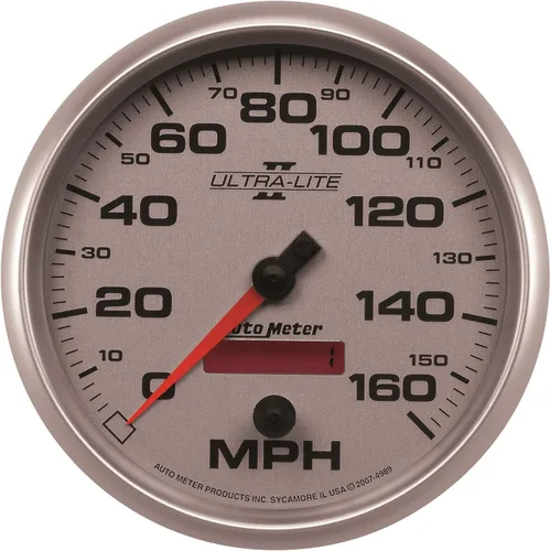 Vista 2 de Auto Meter 4989 Ultra-Lite II 5" 160 mph Velocímetro eléctrico programable en el salpicadero