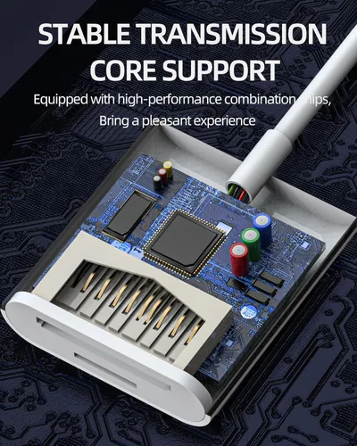 Vista 6 de USB C SD Card Reader Dongle (2 en 1) Tipo-C Multipuerto Micro SD TF Cámara Adaptador de memoria C Flash Drive 3.0 MacBook Pro Compatible para Galaxy