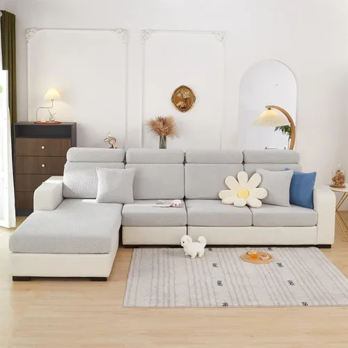 Vista 2 de MIFXIN Funda mágica para sofá, funda elástica universal para cojín seccional en forma de L, protector de muebles para diván