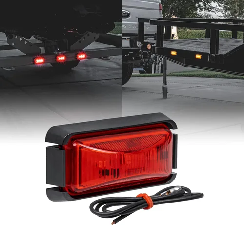 Vista 24 de TRUE MODS Luz de marcador LED ámbar de 2.5 pulgadas con bisel negro [DOT FMVSS 108] [SAE P2PC] [montaje superficial] [impermeable IP67] Luces