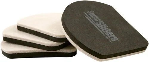 Super Sliders Muebles reutilizables de 5 pulgadas para superficies duras, protección de superficies y mudanzas sin esfuerzo, color beige (paquete de