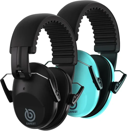 Vista 10 de Paquete de 2 orejeras de protección auditiva, NRR 20 dB reducción de ruido de seguridad para disparar/cazar