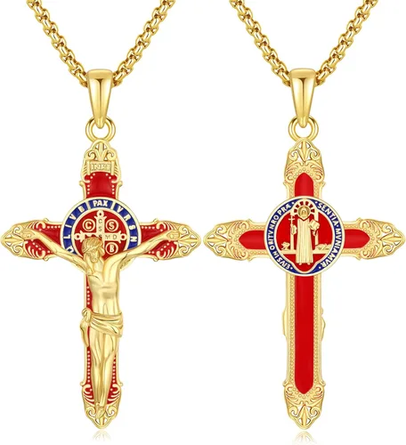 Vista 70 de 925 Sterling Silver Patron Saint Amulet Necklace for Men Women plateado
