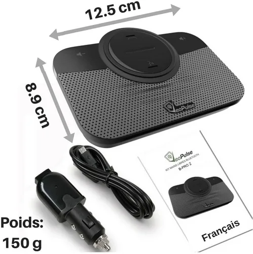 Vista 6 de Altavoz para coche B-PRO 2 manos libres, altavoces de alta fidelidad de 6 W, con conexión automática Bluetooth multipunto para teléfono móvil