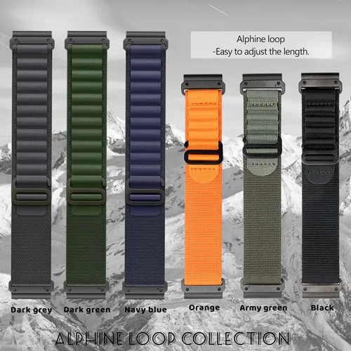 Vista 6 de Correas de reloj compatibles con Garmin Fenix 7 Pro 6 Pro 5 plus Instinct 1 2 Forerunner 965 955 945 36.820 in Velcro/Alpine Loop Correa de reloj