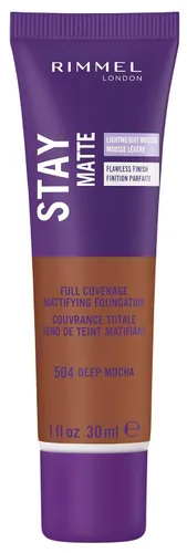 Vista 27 de 3 x Rimmel London Stay Matte - Base líquida mousse mate 30ml - 201 Beige clásico