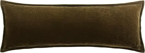 Vista 7 de HiEnd Accents Stella Almohada Lumbar de Terciopelo de Seda Sintética, 14x42 pulgadas, Negro, Ropa de Cama de Lujo de Estilo Romántico Occidental