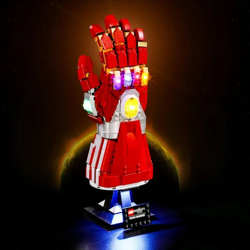 Vista 12 de Vaodest Luz LED para Lego 76191 Set Marvel Infinity Gauntlet, Diseño y Configuración Compatible con el Modelo 76191