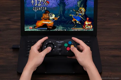 Vista 7 de 8Bitdo NEOGEO Wireless Controller for Windows, Android, and NEOGEO mini with Classic Click-Style Joystick - Officially Licensed by SNK