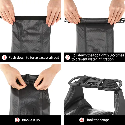 Vista 9 de Kit de Primeros Auxilios Impermeable con Tapa Enrollable para Barco, Kit de Emergencia con Contenidos Impermeables para Pesca, Canotaje, Navegación