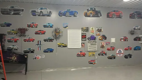 Vista 4 de 1967 Camaro SS Cartoon Car Wall Graphic 24" x 48" 4ft Long Sticker Sticker Man Cave Garage Decor Boys Room Decor