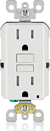 Vista 42 de Leviton SmartlockPro Interruptor con enchufe de doble polo receptáculo, AFTR1-E, 120.0 volts