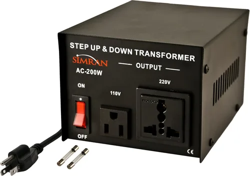 Vista 3 de Simran AC-100, transformador elevador/reductor de tensión 110 V/220 V