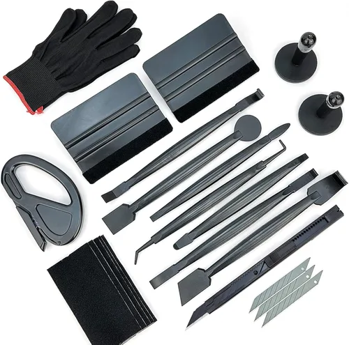 Vista 7 de Kit de envoltura de vinilo para coche con herramientas de aplicación de película de tinte de ventana, escobilla de recorte de borde de 9 mm