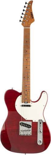 Vista 7 de EART NK-C1 - Guitarra eléctrica clásica, con diapasón de arce, trastes de acero inoxidable, chapa de arce de llama - Azul