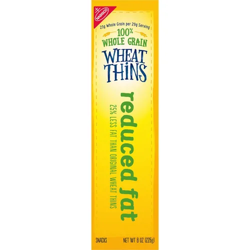 Vista 15 de Wheat Thins Snacks reducidos en grasa, galletas de trigo integral de grano entero, galletas de aperitivos, 8 onzas