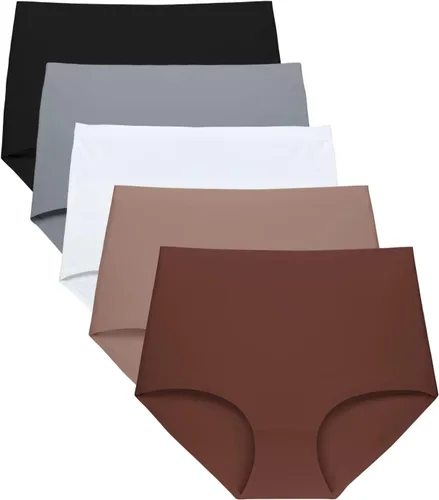 Vista 10 de FallSweet No Show High Waist Briefs Underwear for Women Seamless Panties Suave sin costuras, diseño invisible, se mantiene en su lugar, cintura