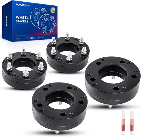 Vista 80 de KAX Espaciadores de rueda de 4 x 4.25 pulgadas de 1 pulgada para enfoque, fiesta, espaciadores centrados de 4 lengüetas con orificio de cubo
