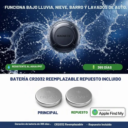 Vista 5 de Rastreador GPS para vehículos: rastreador GPS magnético para automóvil, sin suscripción, funciona con Google Find Hub (Find My Device), rastreador