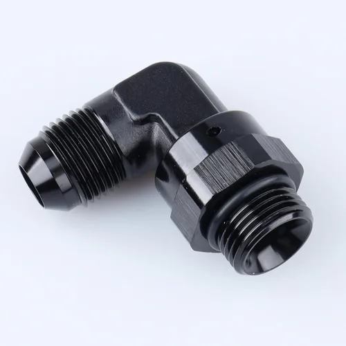Vista 15 de AC PERFORMANCE Aluminio negro 90 grados -6 AN macho Flare a -4 AN ORB O Ring Puerto Rosca 7/16 x 20 Adaptador de montaje giratorio