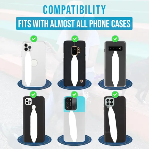 Vista 16 de Switchbands Correa de agarre universal para teléfono, soporte de teléfono personalizable para mano, agarre seguro de carga inalámbrica, correa