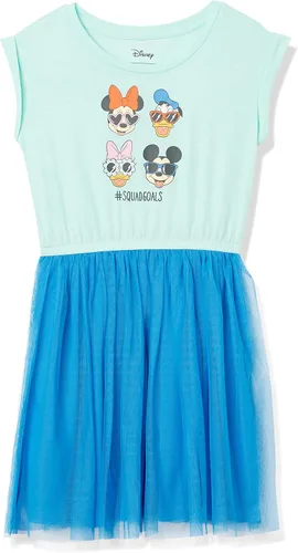 Spotted Zebra Disney Marvel Star Wars Frozen Vestidos de tutú de manga corta de punto para niñas y niños pequeños