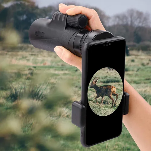 Vista 7 de LAKWAR Adaptador de teléfono para telescopio, soporte universal para teléfono celular, monóculos, microscopio, alcance de observación, telescopio