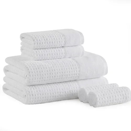 Vista 17 de Madison Park Spa Waffle - Juego de toallas de lujo 100% algodón, tejido de gofre de textura premium, altamente absorbente, secado rápido, ropa