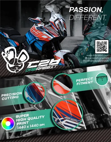 Vista 2 de Nuevo kit gráfico para Suzuki VSTROM 1050 kit gráfico completo (SZ-R) (brillante, mango Gouards - [O])