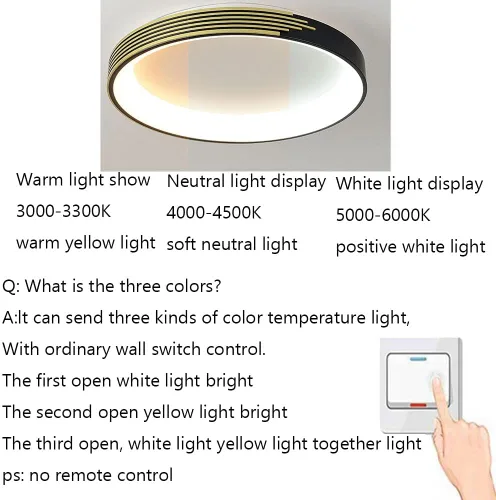 Vista 4 de Lámpara de techo de estilo nórdico regulable, pantalla de acrílico de 13.7 pulgadas, forma redonda, montaje empotrado, lámpara de techo simple