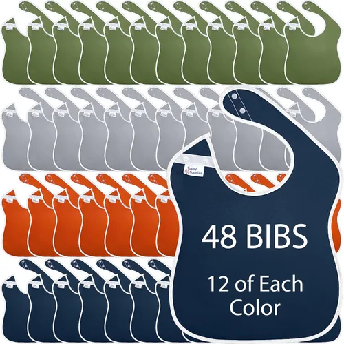 Vista 15 de Baberos grandes impermeables para exteriores, colección de 4 unidades, 12 unidades, 48