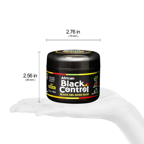 Vista 9 de African Black Control - Pegamento de borde de gel negro 5X Extreme Hold 3 onzas líquidas paquete de 2