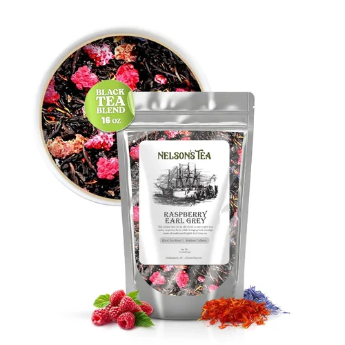 Vista 19 de Nelson's Tea - Un retrato de Earl Grey - Té negro de hojas sueltas - Té negro, pétalos de aciano, sabor bergamota - 2 oz.