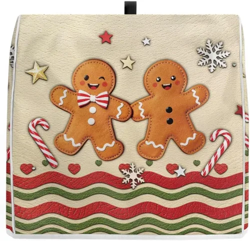 Vista 6 de Funda para batidora de Navidad para cocina de 6 a 8 cuartos de galón, cubiertas antipolvo para electrodomésticos pequeños universales para freidoras