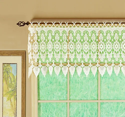 Vista 9 de Cortina de Medallón Macramé de Today's Curtain 30 cm, Color Écru, 89 cm x 30 cm