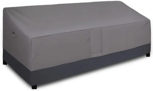 Vista 18 de Easy-Going Funda resistente para sofá de dos plazas al aire libre, funda impermeable y a prueba de viento para muebles de patio con ventilación gris