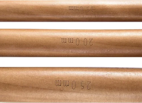 Vista 6 de Hestya Juego de 15 ganchos de ganchillo de bambú de madera de 3 a 0.984 in de diámetro, agujas de tejer hechas a mano